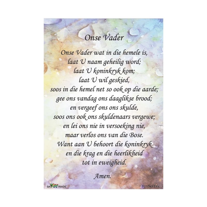 Poster - Die Onse Vader (A2)