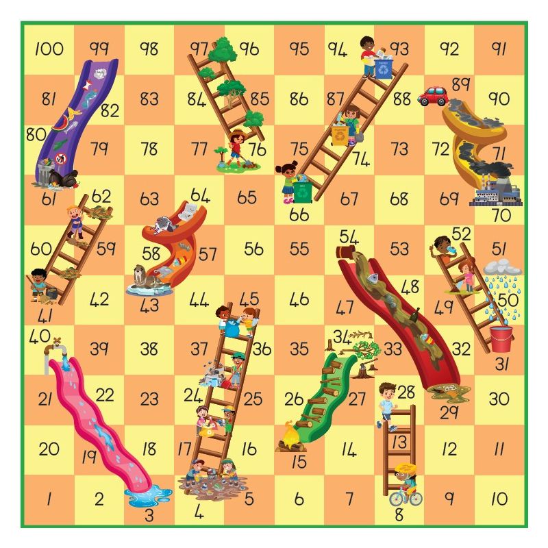 Jumbo (1x1m) PVC Mat - Slides & Ladders - Healthy Environment  in Tube