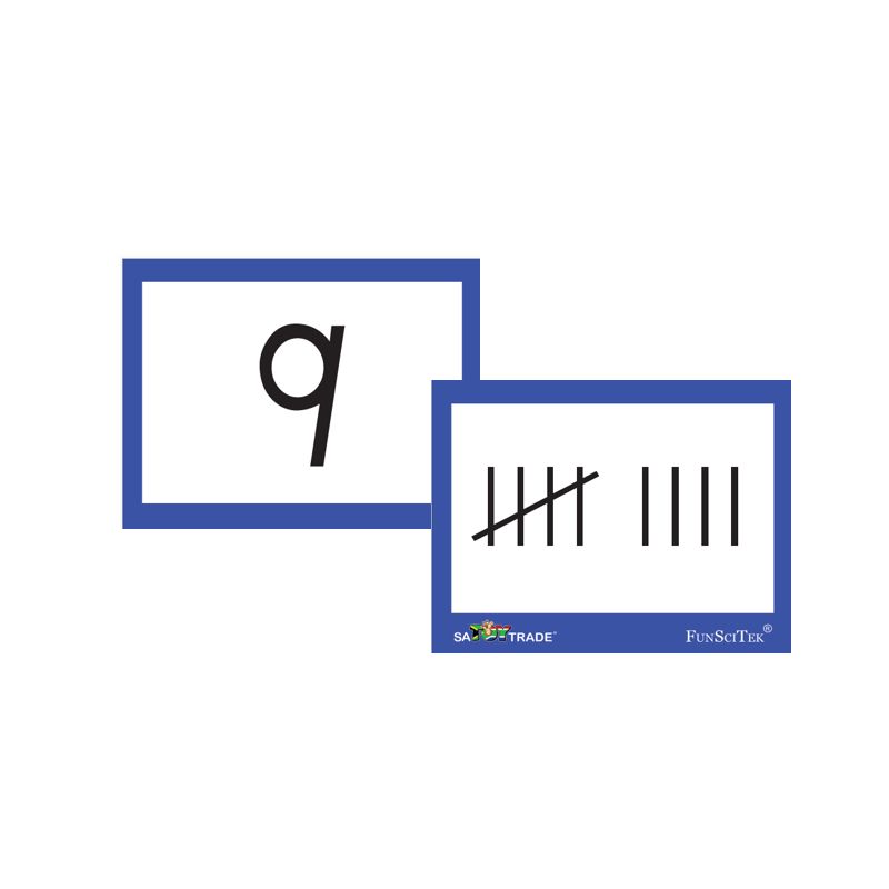 Flash Cards (A5) - Tally Cards 1-20 (40pc)( 20xNumbers & 20xSticksCards)