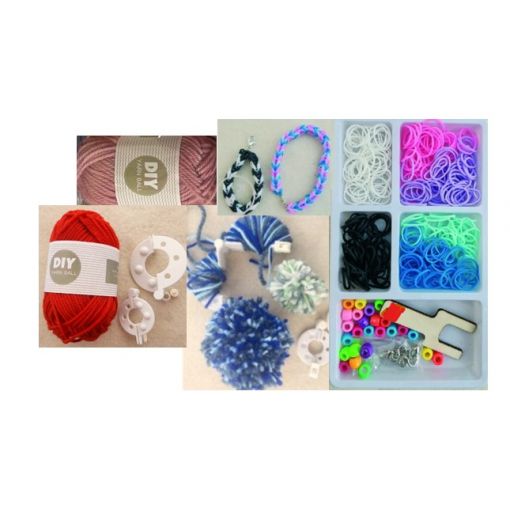 Busy Bag - Wool & Loom Activity Set (Loom & Pom Pom Maker)