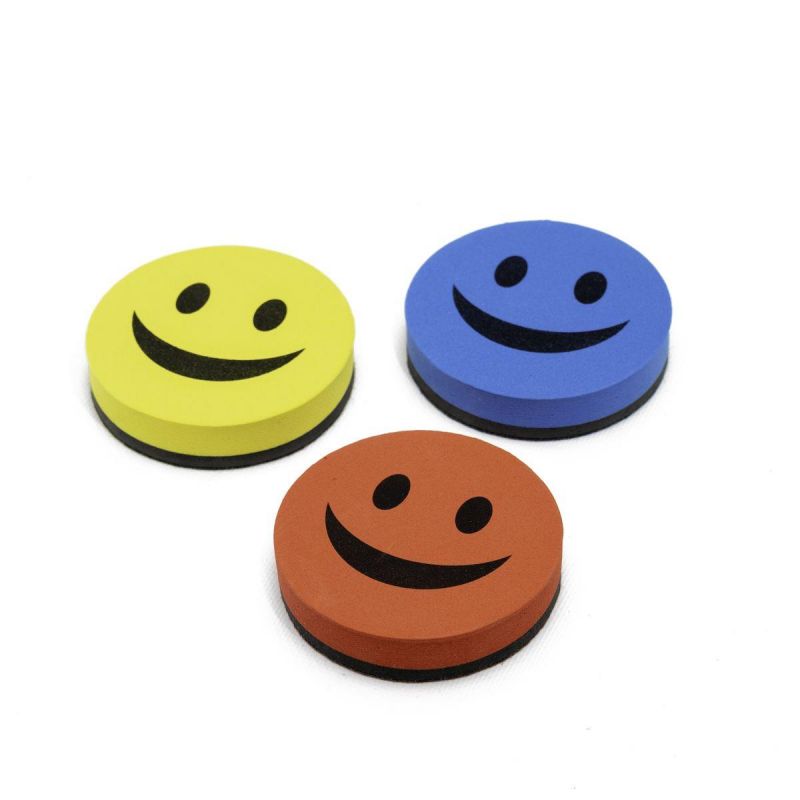 Whiteboard Eraser - Magnetic Round (9cm) Assorted Singles