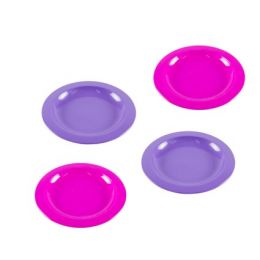 Side Plate (4pc) Purple & Pink