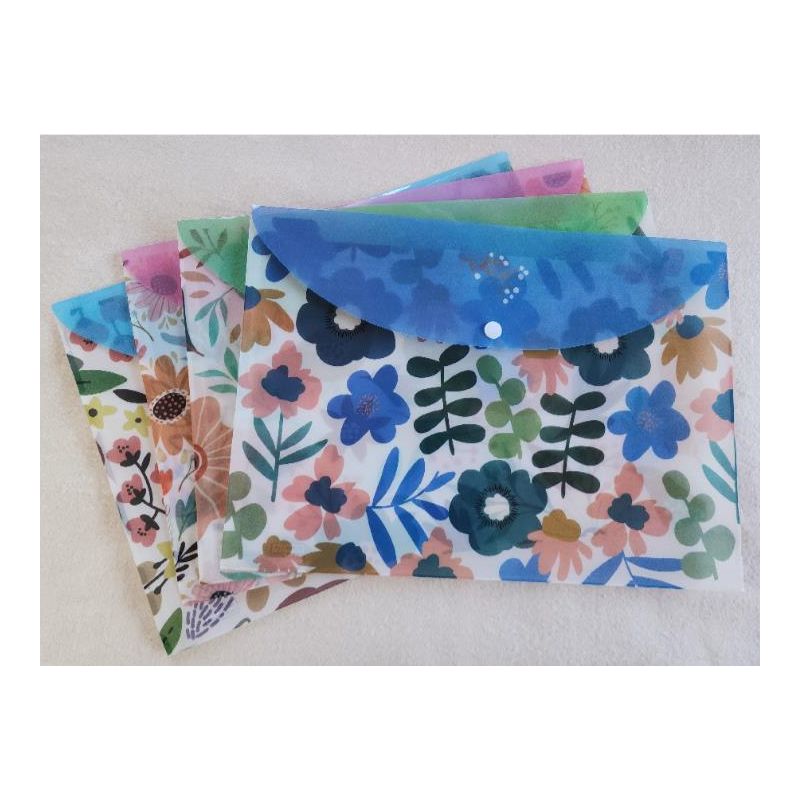 Document Wallet - A4 Lightweight PP - Flowers