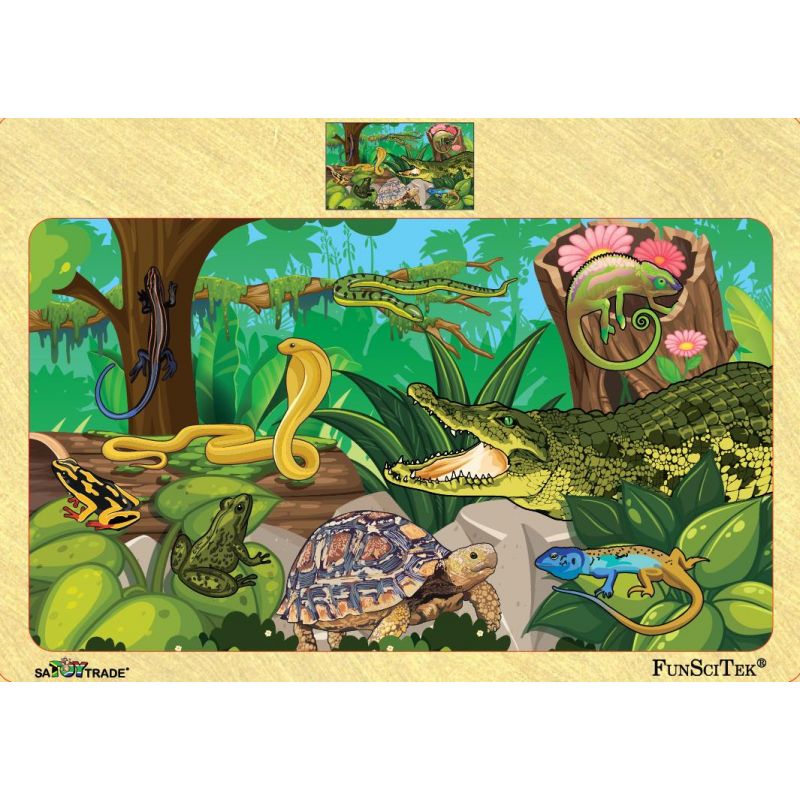 PZ Wood Frame - A3 - 48pc - Reptiles and Amphibia (SP)