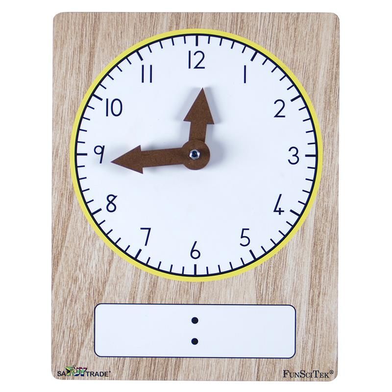 Clock Teachers - 12 Hour - Wooden Magnetic - Write and Wipe