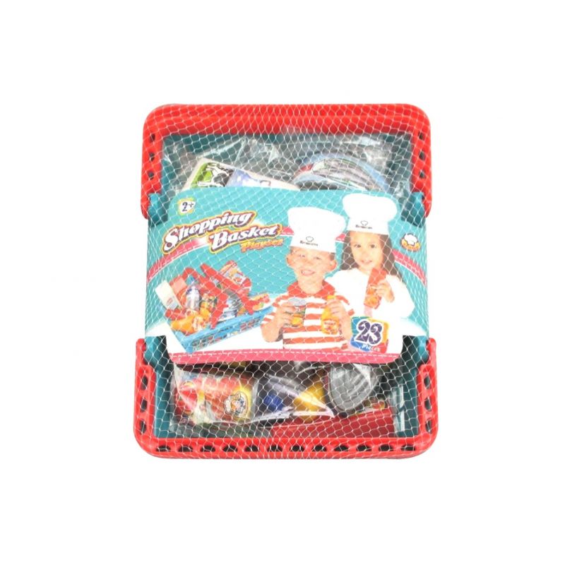 Play Food - Grocery Cans & Boxes (23pc) In Basket