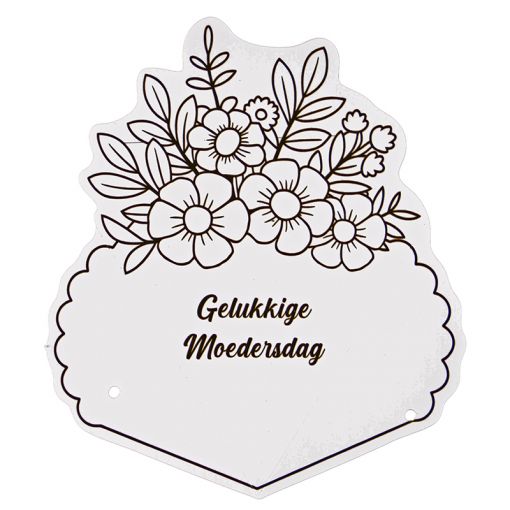 Mother's Day Kit 3 - Colour in - Bouquet Card (10pc) - Afrikaans