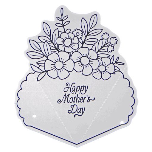 Mother's Day Kit 3 - Colour in - Bouquet Card (10pc) - English