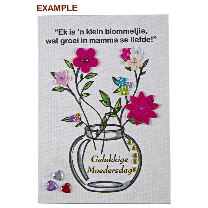 Mother's Day Kit 5 - Colour in Printed Canvas A5 (1pc) - Afrikaans