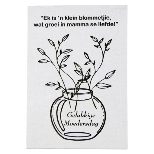 Mother's Day Kit 5 - Colour in Printed Canvas A5 (1pc) - Afrikaans