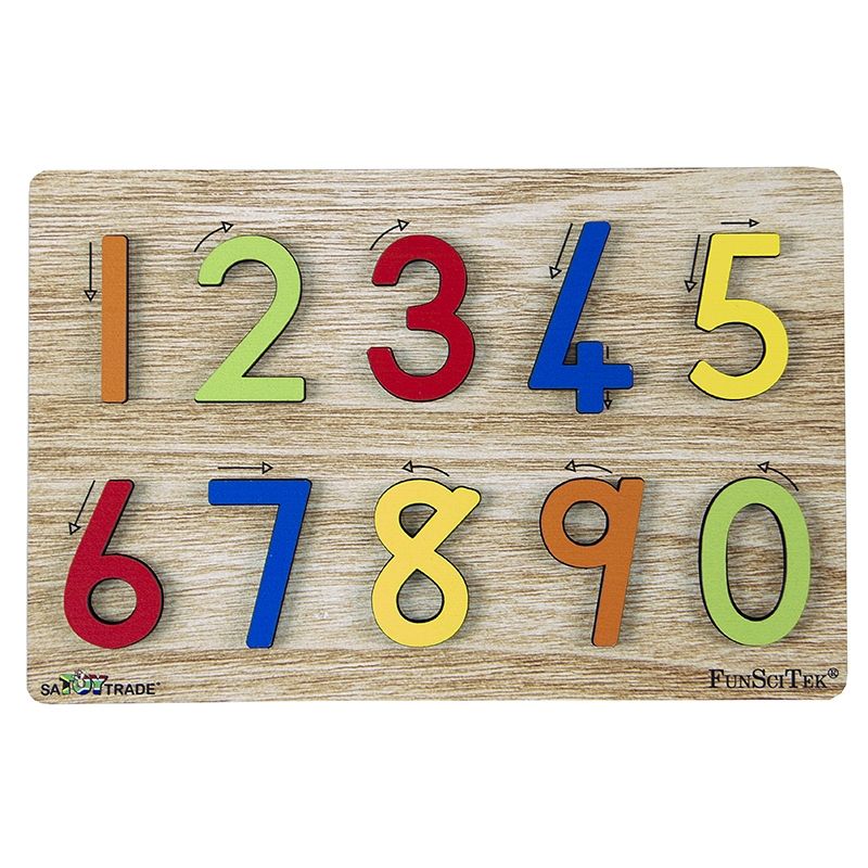 Numbers 0-9 (Touch & Insert) - wood