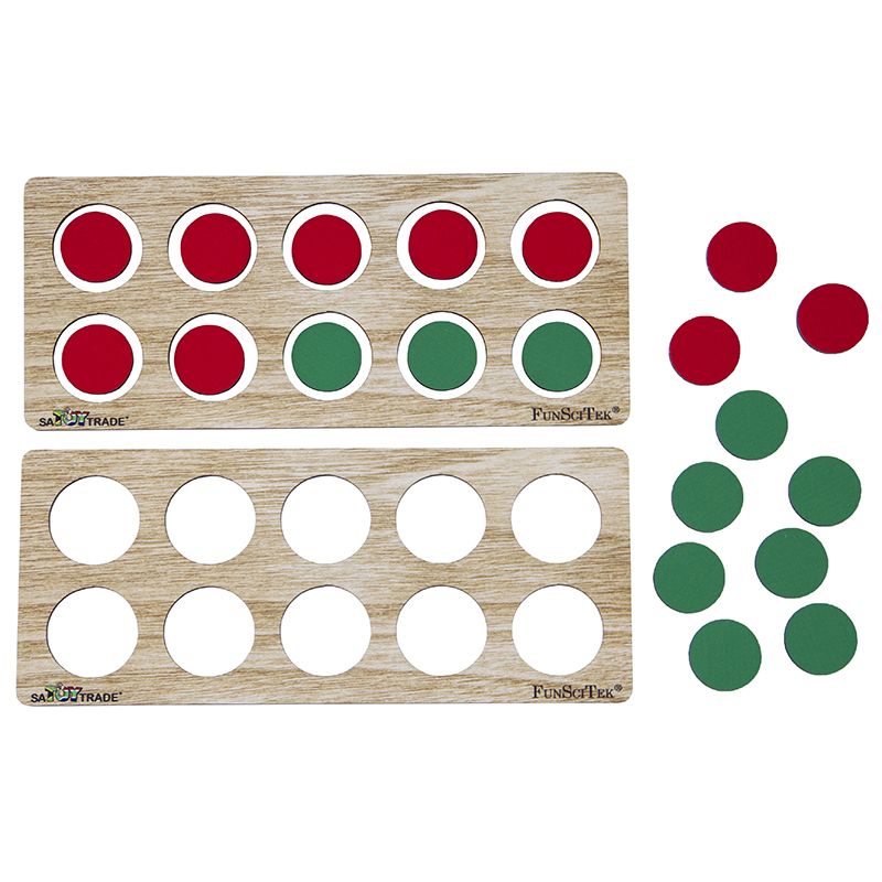 Ten Frame set - Teacher Magnetic (2xBoards + 40xCounters-2 colours)