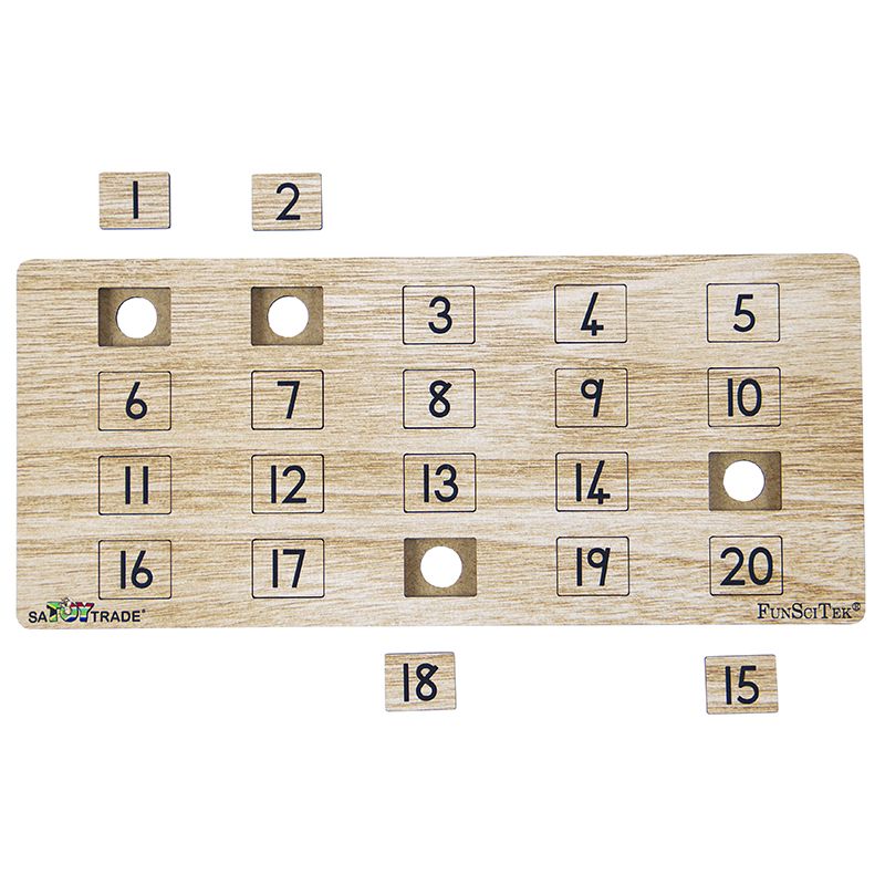 Number Puzzle 1-20 - Gr R - wood - Number Grid