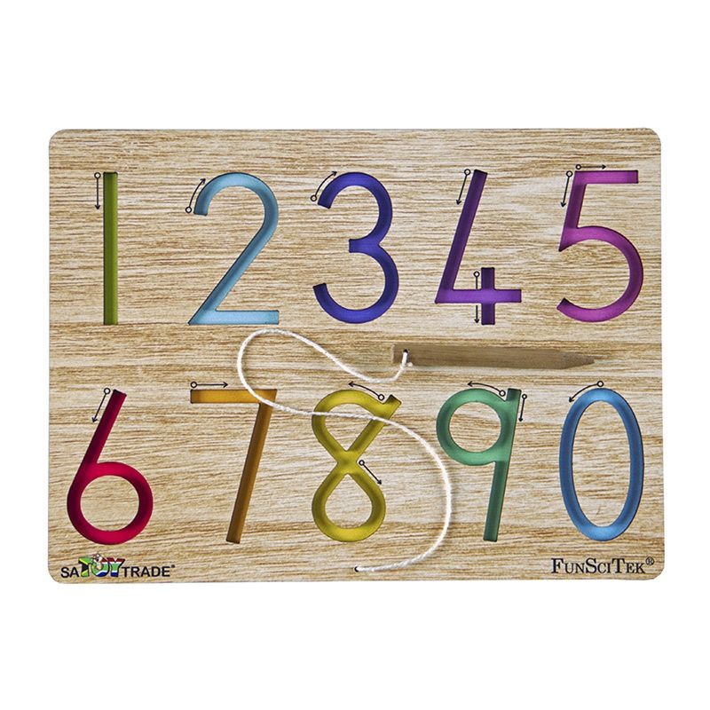 Numbers (0-9) Pencil Tracing - Wooden