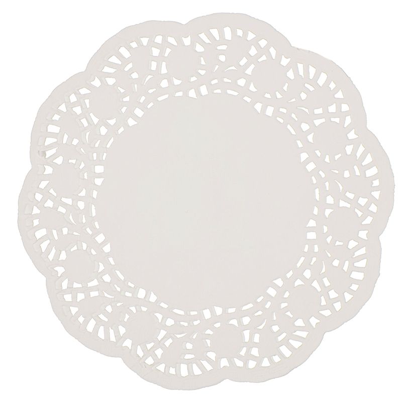 Paper Doilie 17cm (18pc) - Round White