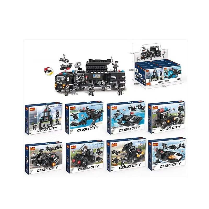 Basic Blocks - Mini Building Set - Assorted - City Police