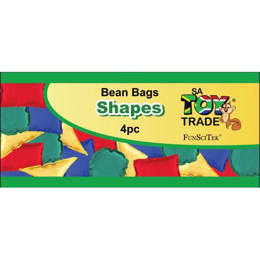Bean Bags (11cm) - Shapes (4pc) in PVC bag - no print