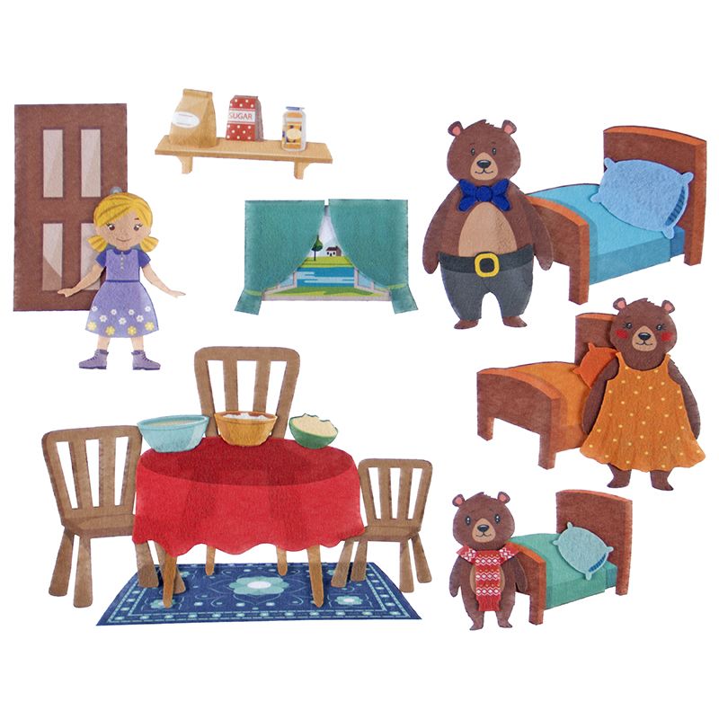 Felt Theme - Stories A2 - Goldilocks and the Three Bears