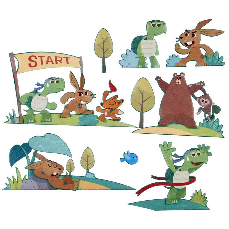 Felt Theme - Stories A2 - The Tortoise and the Hare