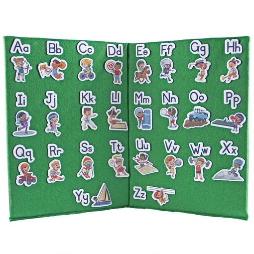 Felt Theme - Alphabet Sport - Capital & Lower case(26pc)  Pictures(26pc) (A2 - board not included)
