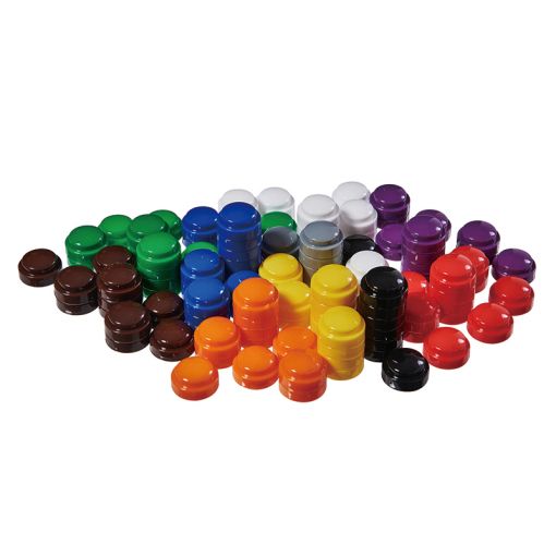 Counters - Stacking Caps (10 colour,100pc) 2cm