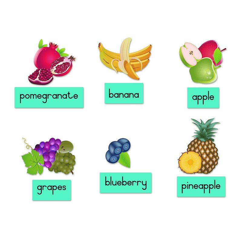 Felt Theme - Fruit (18pc) with Captions (18pc)