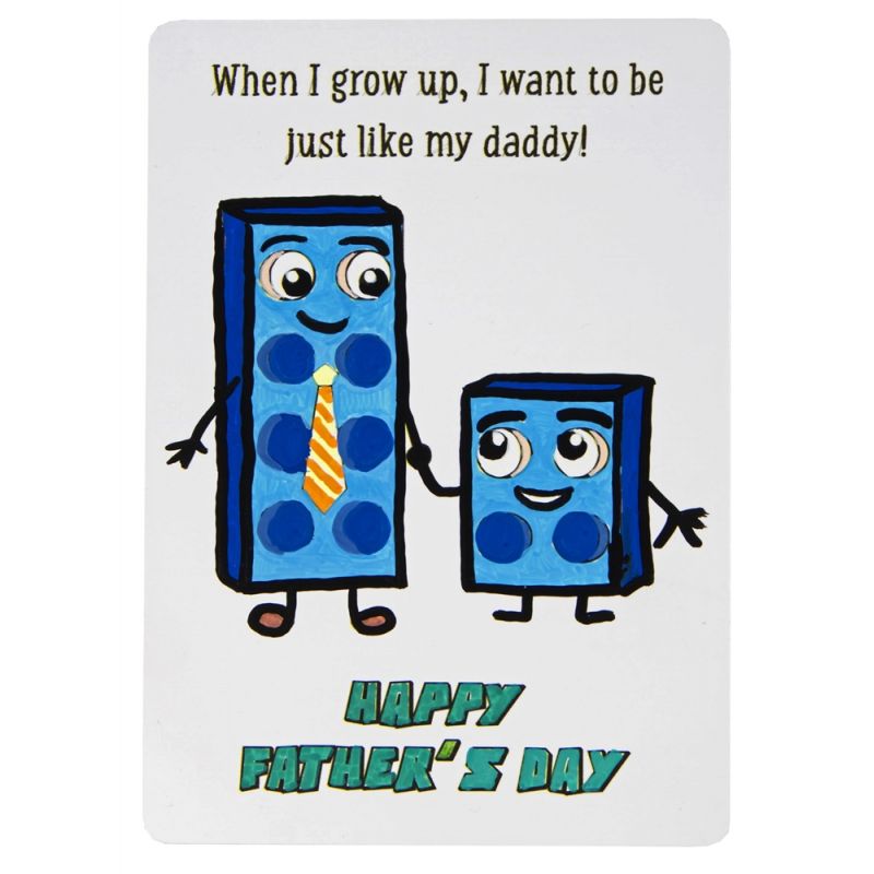 Father's Day Kit 1 - Colour In Card - Blocks - English