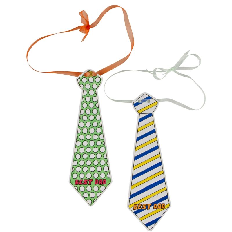 Father's Day Kit 5 - Colour In Card - Tie (2pc) - English