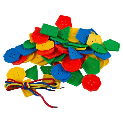 Bright Geometric Shape Buttons in Bag (108pc)