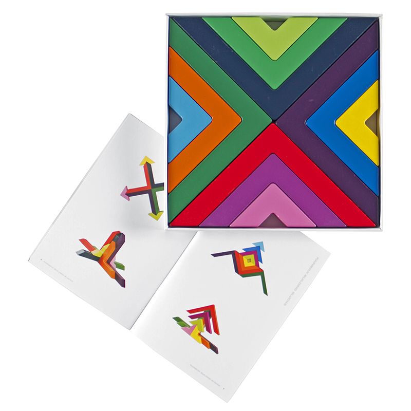 Geometric Rainbow Building Blocks (12pc)