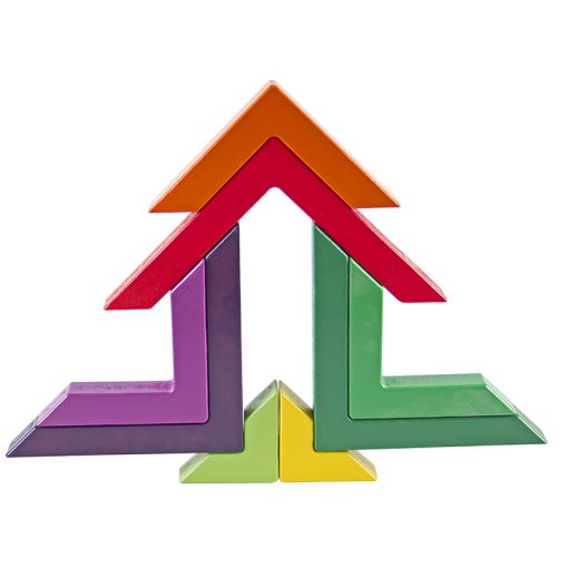 Geometric Rainbow Building Blocks (12pc)