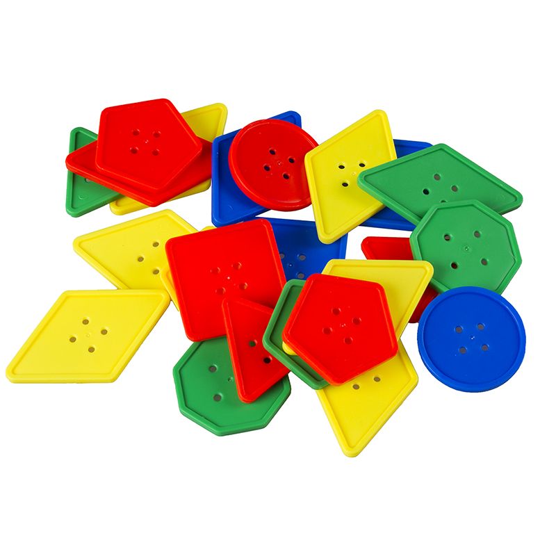 Bright Geometric Shape Buttons in Bag (108pc)