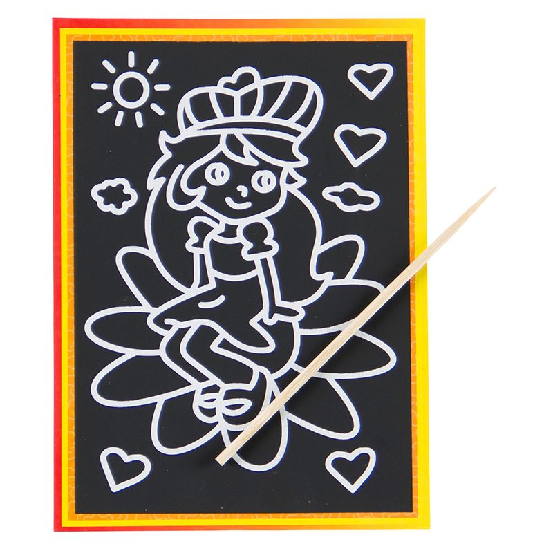 Scratch Art Pad -  A5 - Pre Print (1pc) Assorted Designs