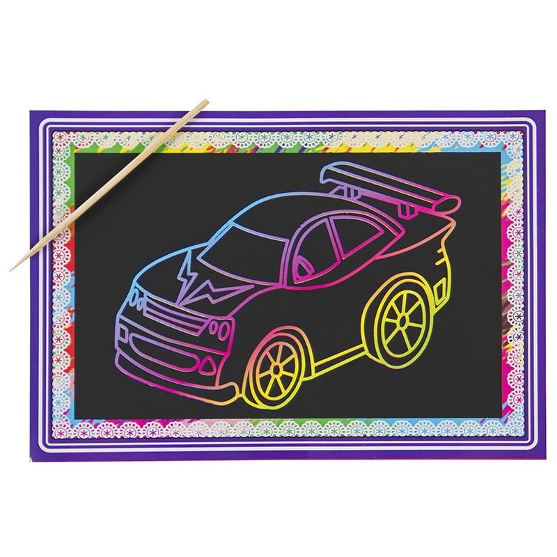Scratch Art Pad - A6 - Pre Print (1pc) Assorted Designs