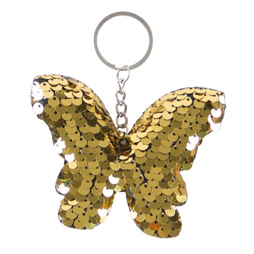 Novelty - Sequin Butterfly Keyring Assorted