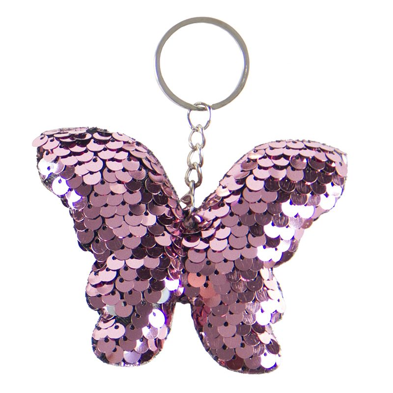 Novelty - Sequin Butterfly Keyring Assorted