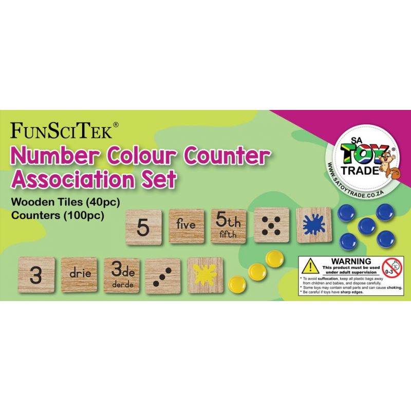 Number Colour Counter Association Set - Learning Numbers 1-10 in Bin