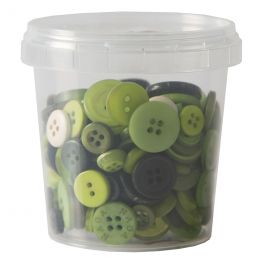 Buttons Plastic in Jar -...