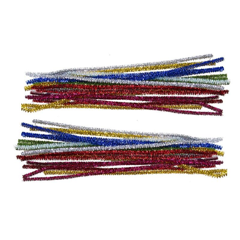 Pipe Cleaners (50pc) Tinsel - Assorted colours
