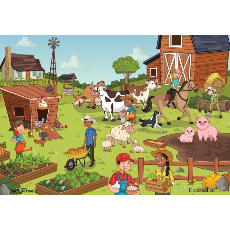 PZ Wood Frame - A4 24pc - The Farm (BB)