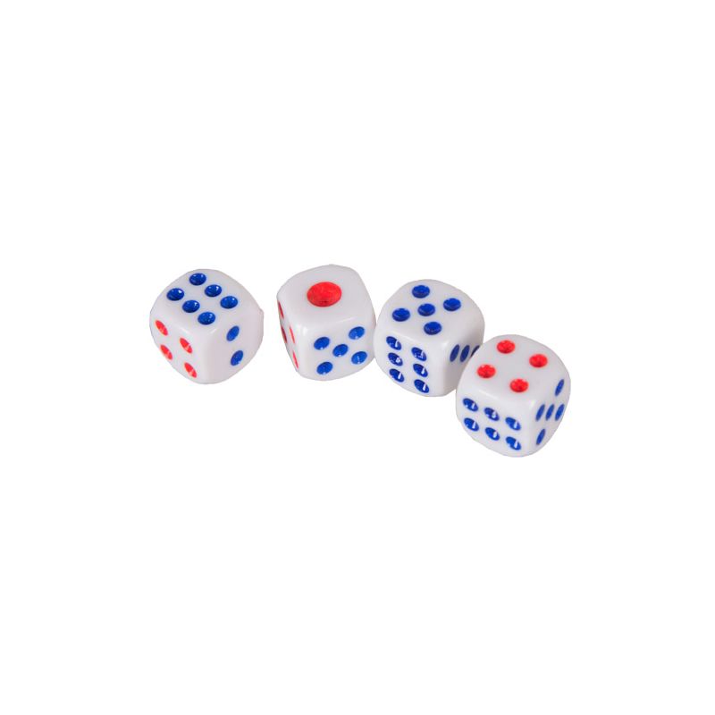 Dice - Small Cube (~15mm) - Dots (4pc)