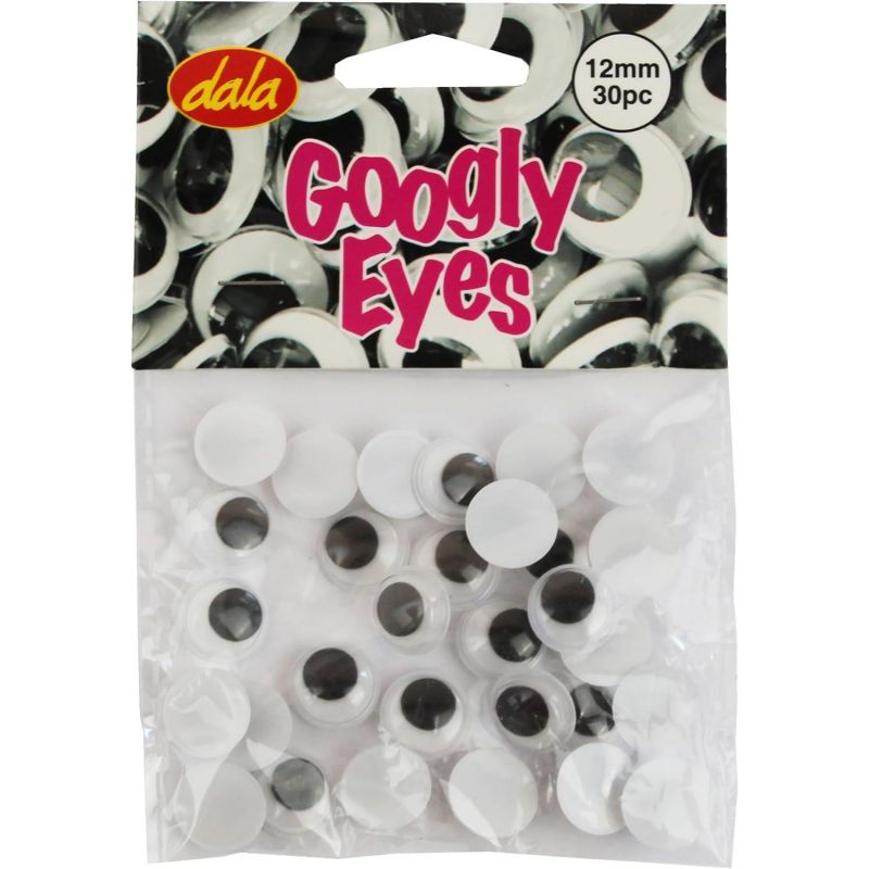 Paste-on Googly Eyes 12mm (30pc)
