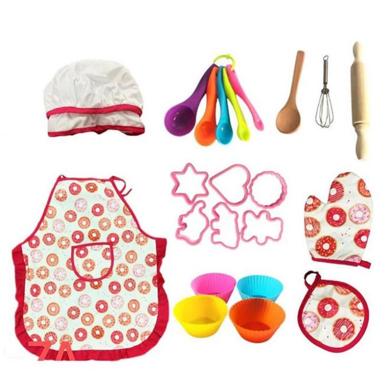 Fantasy Clothes - Baking Chef Apron Set with Accessories - Assorted