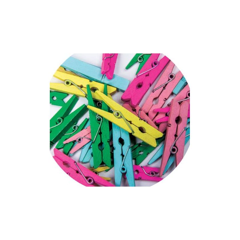 Pegs - Wood Coloured Assorted 25mm & 45mm (30pc)