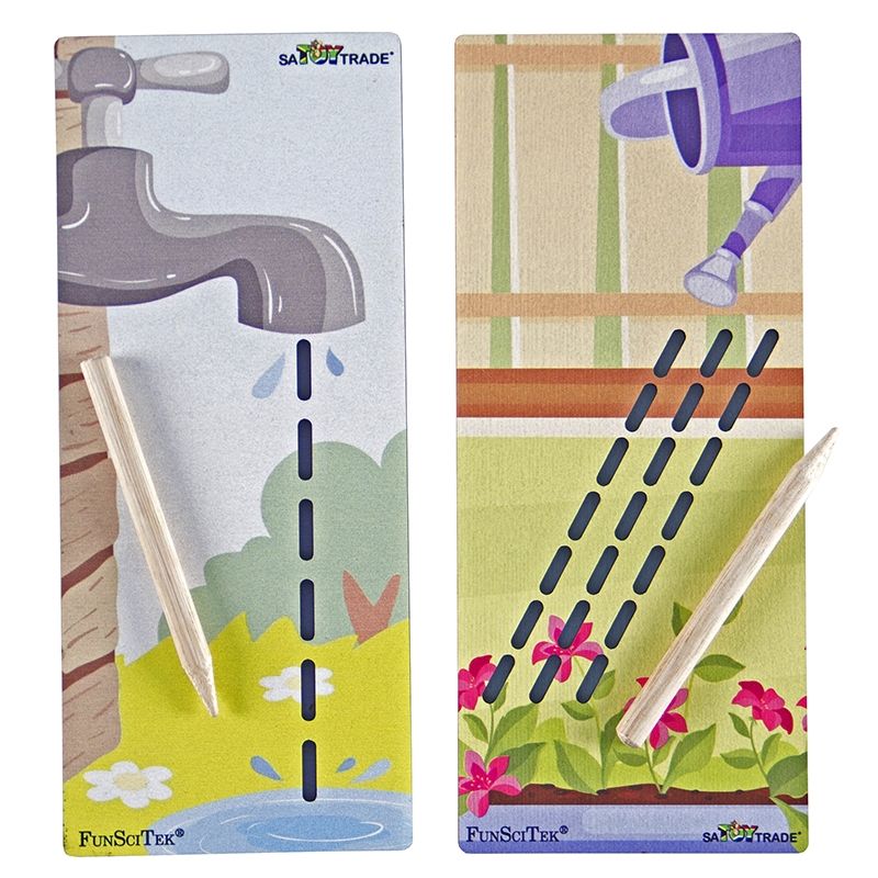 Writing patterns - Water (2pc) Pencil Tracing - Wooden