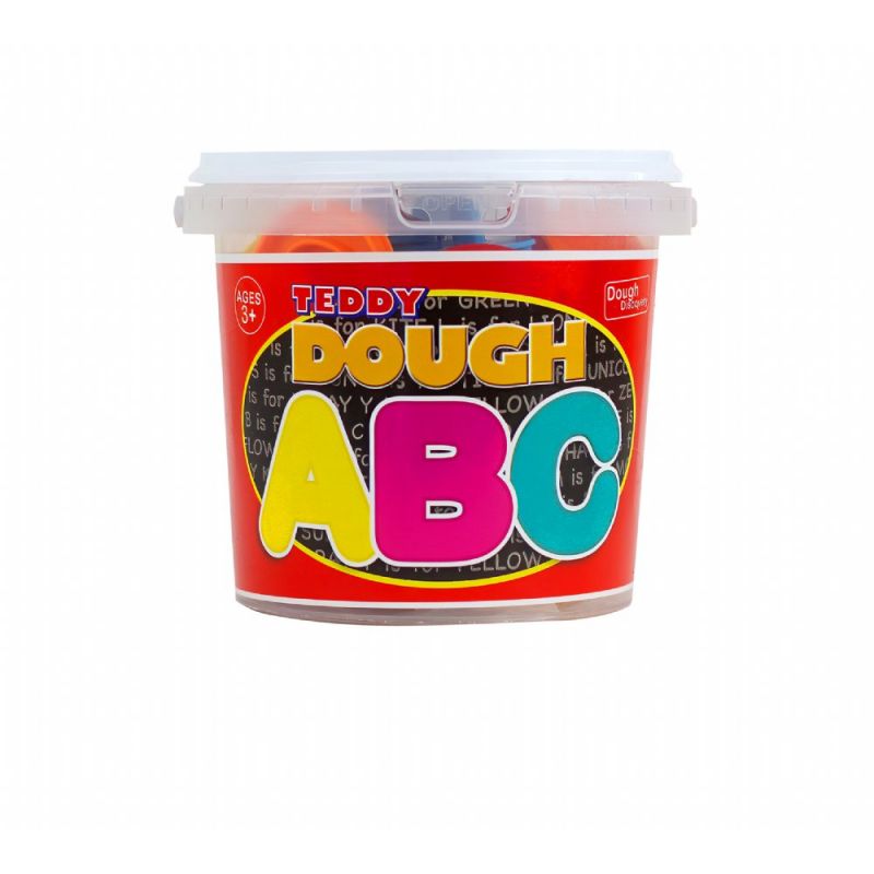Dough (300g) in Tub with Alphabet Stamps - Assorted
