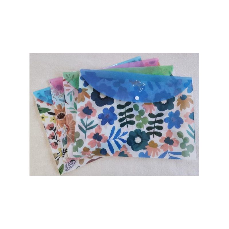 Document Wallet - A4 Lightweight PP - Flowers