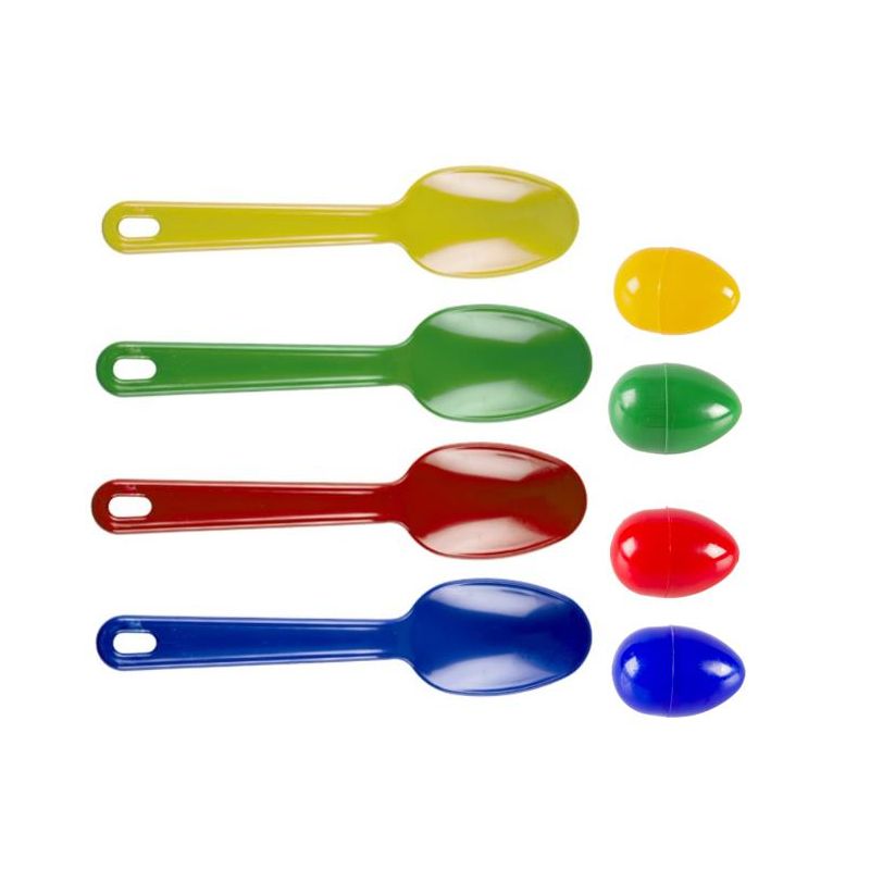 Egg and Spoon Small Set (4 Spoons + 4 Eggs)
