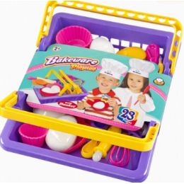 Bakery Set In Basket (23pc)