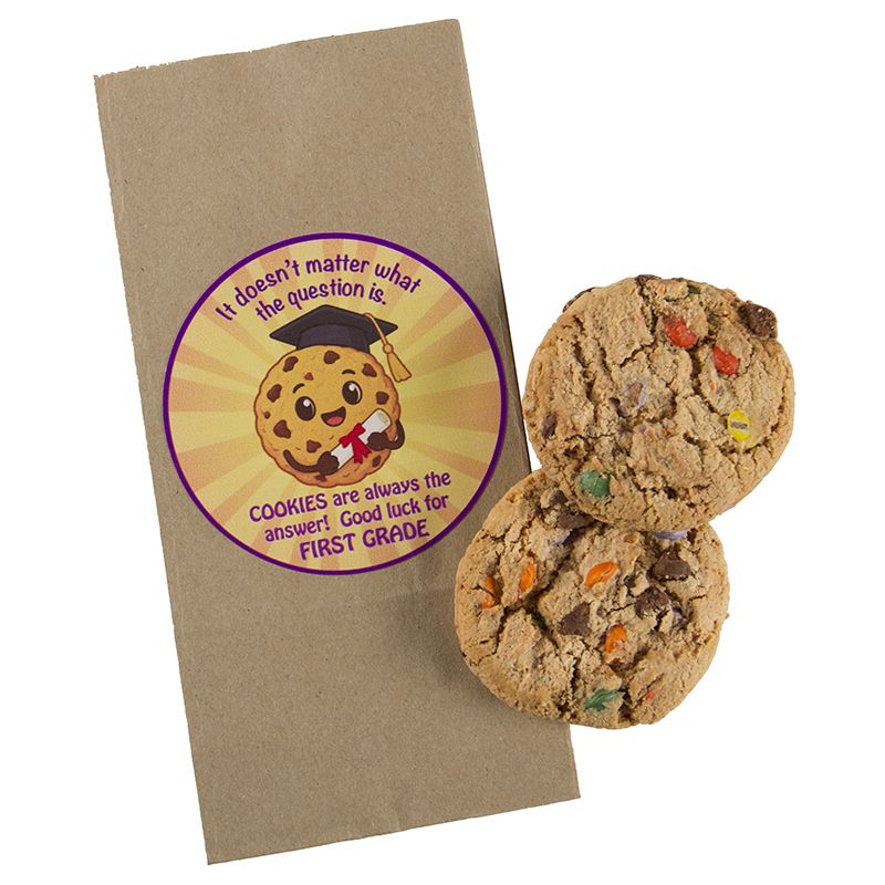 Graduation Kit 5 - Brown Paper Cookie Bag with Sticker (10pc) - English 2026